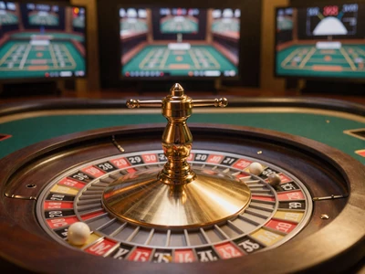Immersive Roulette mit Nahaufnahme des Kessels im Evolution Live Studio bei XON Casino