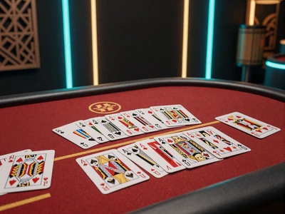 Live Baccarat Kategorie mit eleganten Karten auf rotem Tisch bei XON Casino