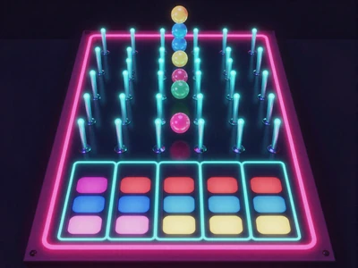 Plinko X Crash-Game mit Neon-Stiften und Multiplikator-Slots bei XON Casino