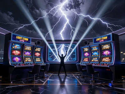 Lightning Storm Live-Show mit Blitz-Effekten und Multiplikator-Anzeigen bei XON Casino