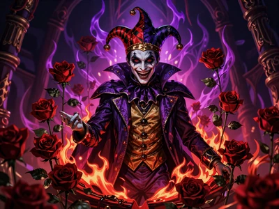 Fire and Roses Joker Slot mit brennenden Rosen und Gothic-Design bei XON Casino